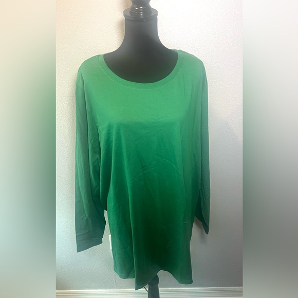 Woman Within Green Blouse NWOT - Picture 1 of 6